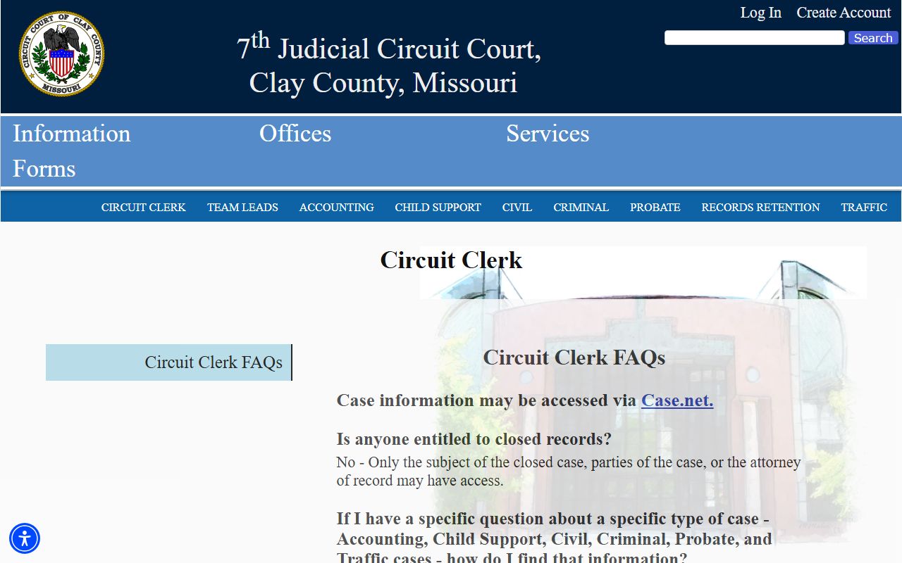 Clay County Circuit Clerk records page
