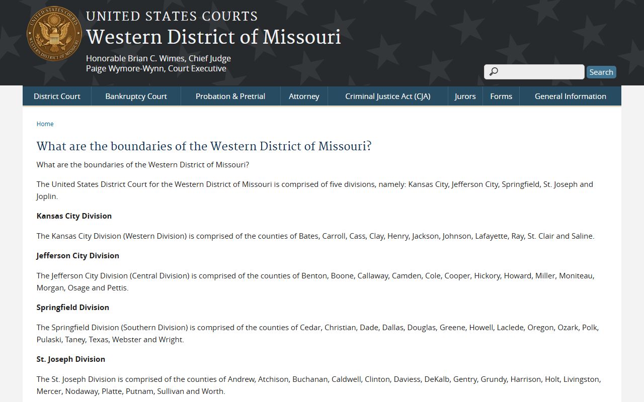 Clay County federal court jury division records