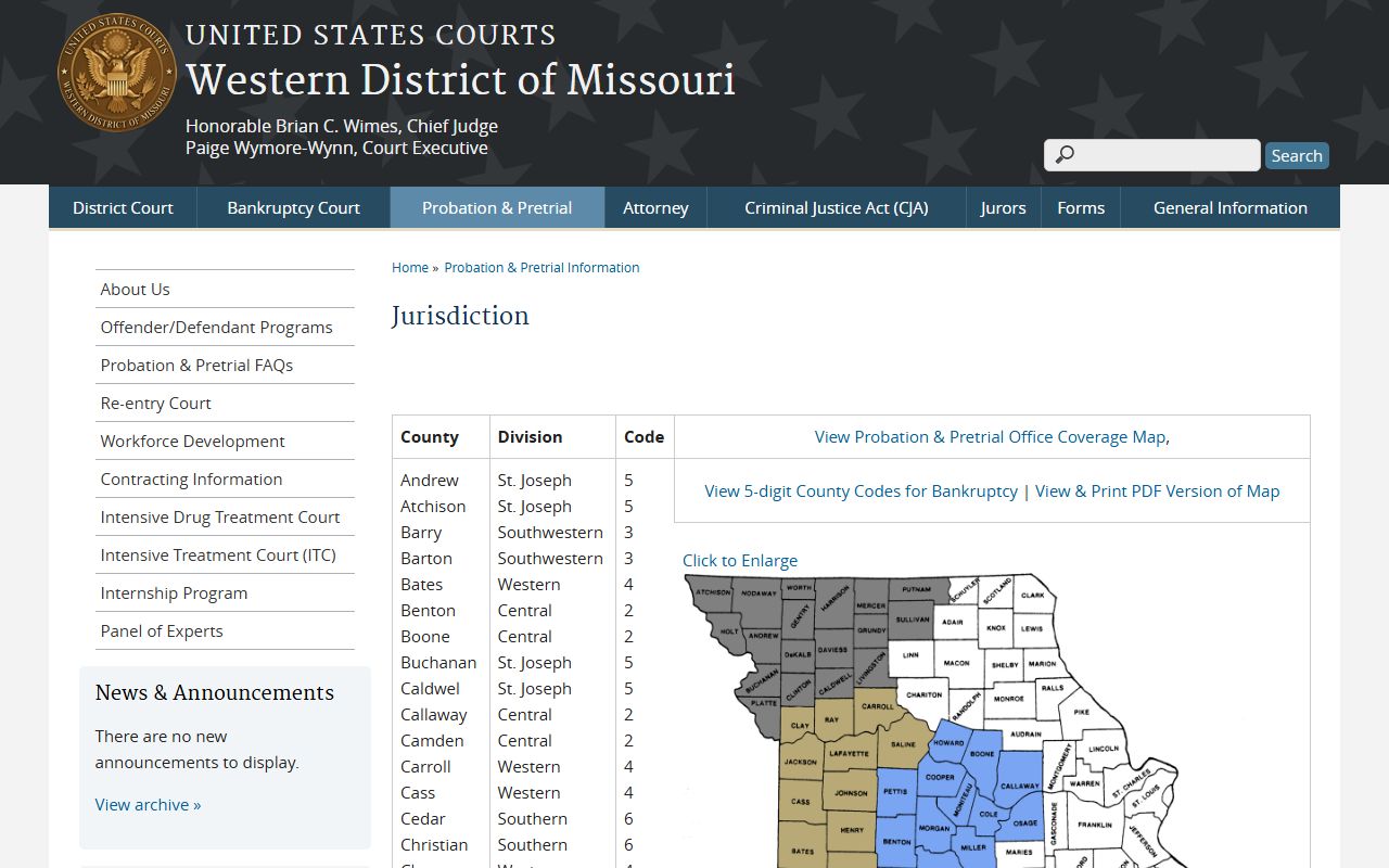 Clay County federal court jurisdiction records
