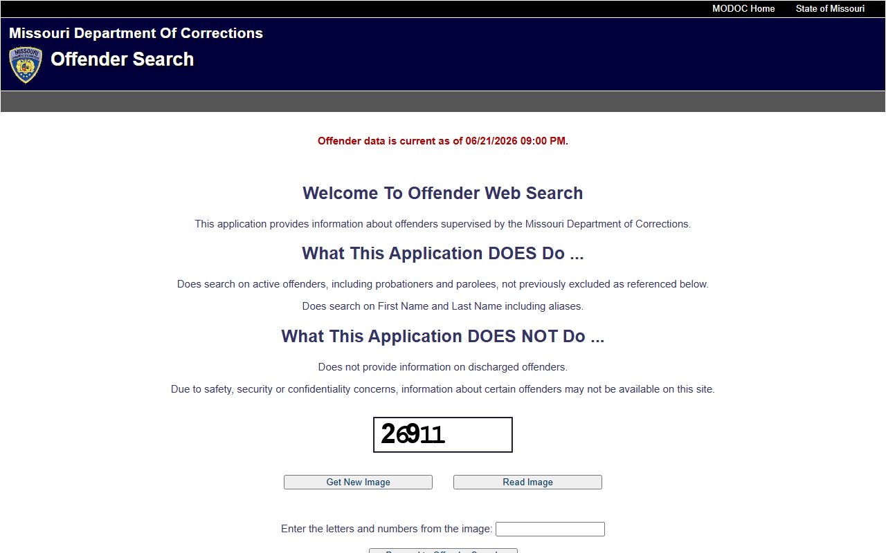 Clay County inmate records Missouri DOC offender search